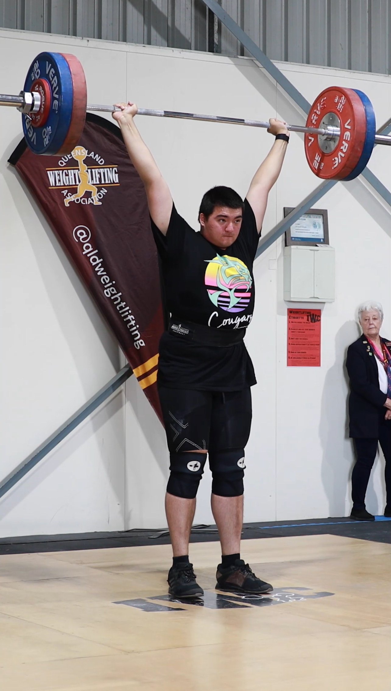 Hilton Im competing in Olympic weightlifting